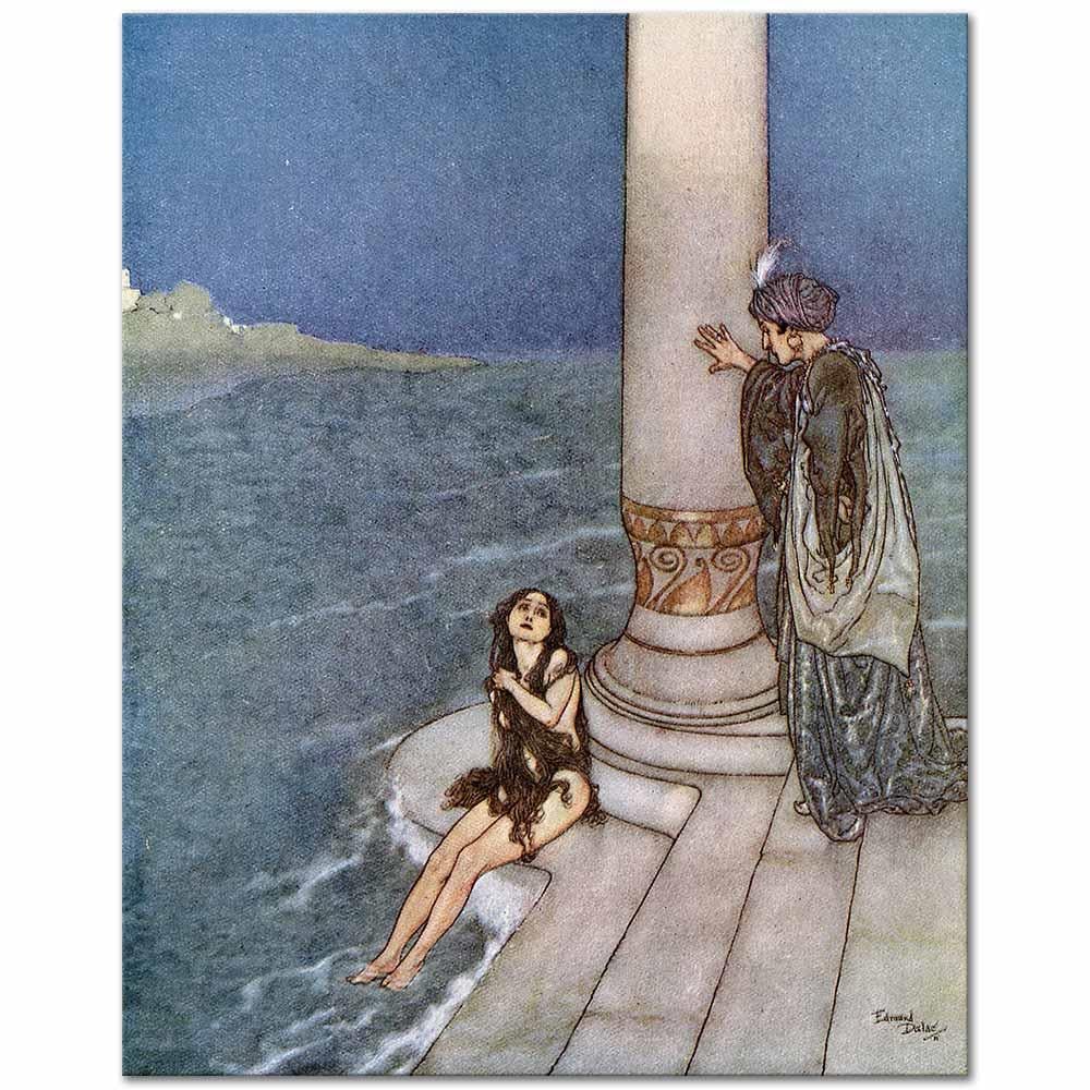 Edmund Dulac Deniz Kızı ve Prens Kanvas Tablo