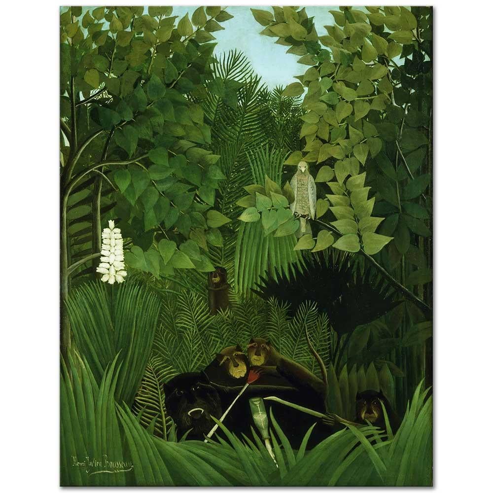 Henri Rousseau Neşeli Şakacılar Kanvas Tablo