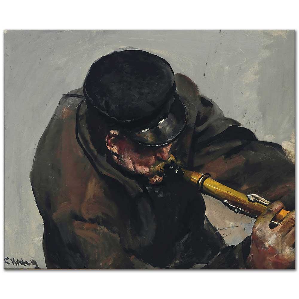 Christian Krohg Müzisyen Kanvas Tablo