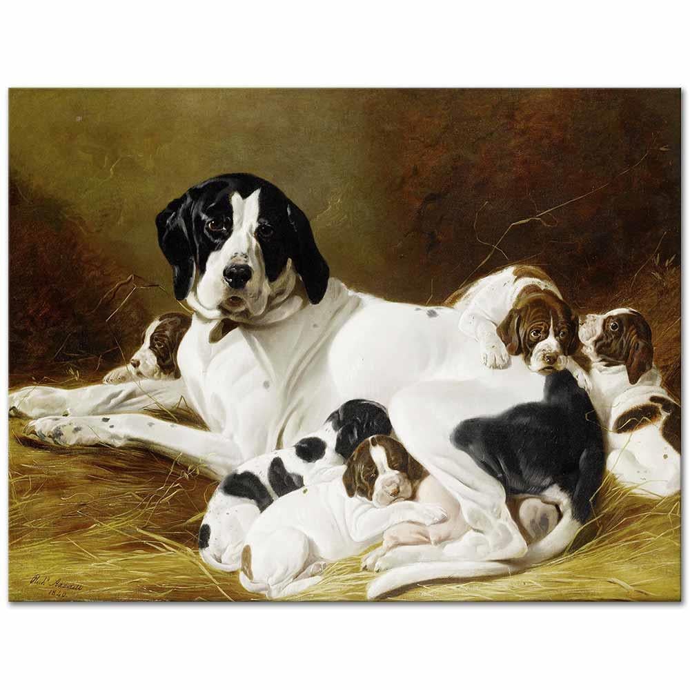 Richard Ansdell Yeni Yavrular Kanvas Tablo