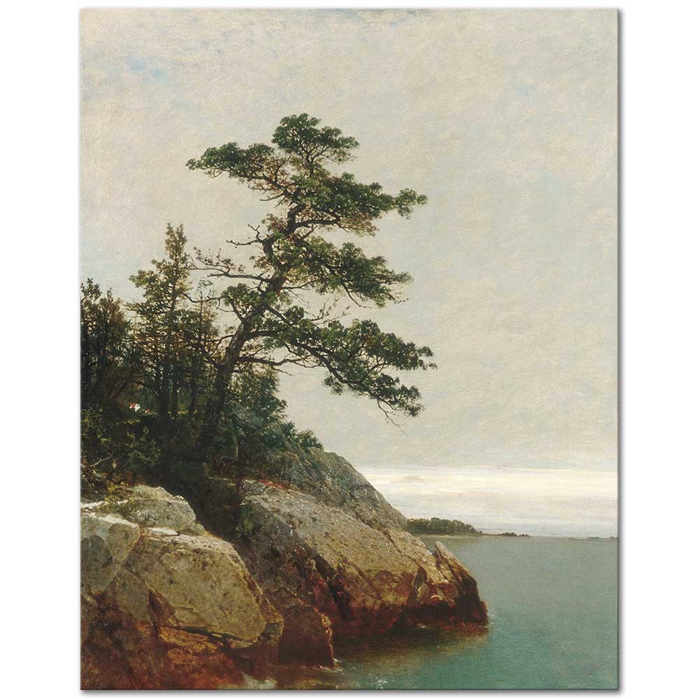 John Frederick Kensett Yaşlı Çam Ağacı Darien Connecticut Kanvas Tablo