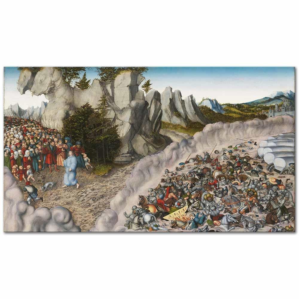 Lucas Cranach Firavun'un Boğuluşu Kanvas Tablo