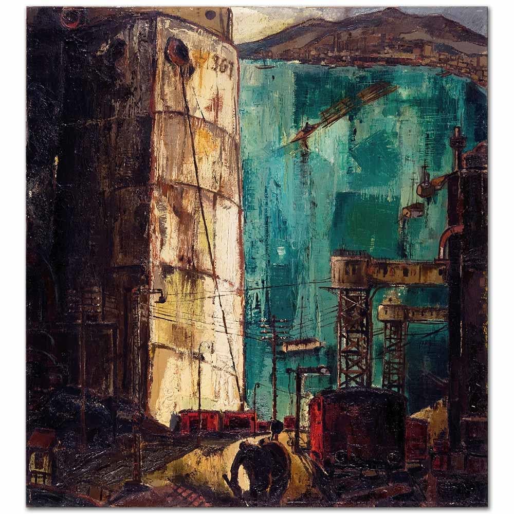 Karlis Padegs Liman Rıhtımı Kanvas Tablo