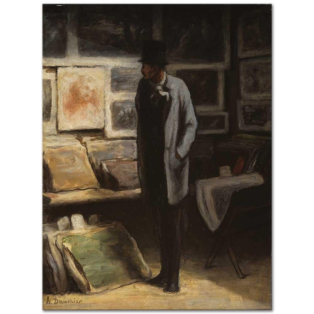 Honore Daumier Gravür Koleksiyoncusu Kanvas Tablo