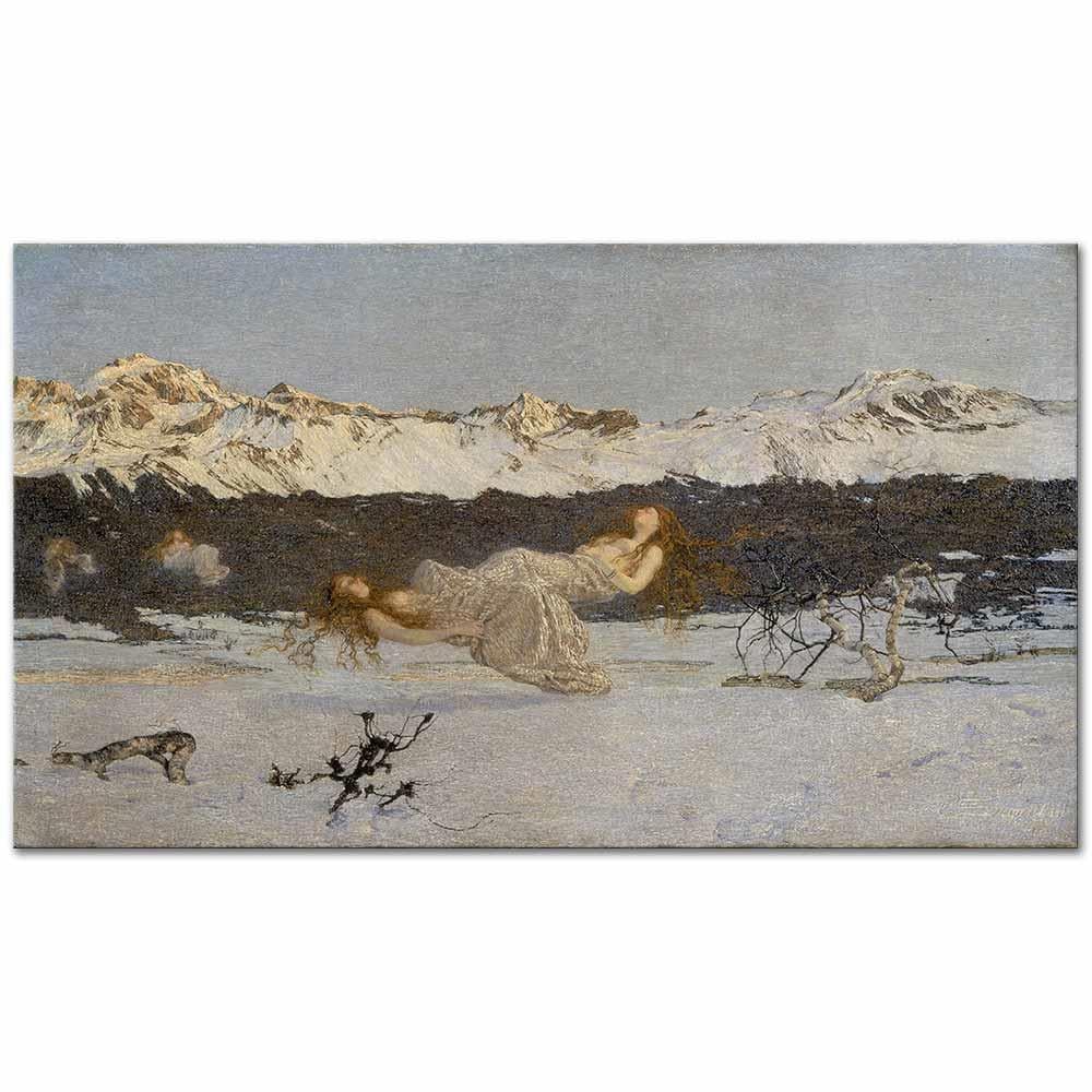 Giovanni Segantini Şehvetin Cezası Kanvas Tablo