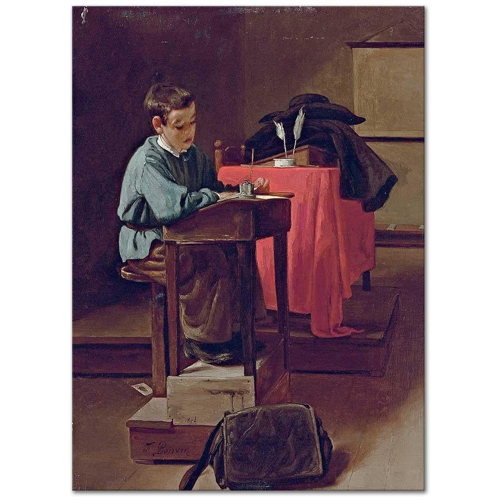 François Bonvin Okulda Kanvas Tablo