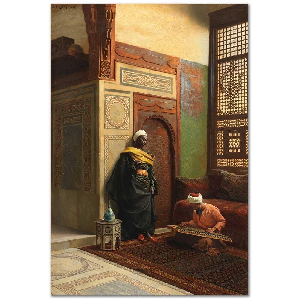 Ludwig Deutsch Kanun Çalan Adam Kanvas Tablo