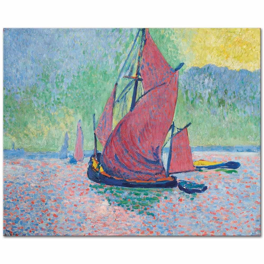 Andre Derain Kırmızı Yelkenler Kanvas Tablo