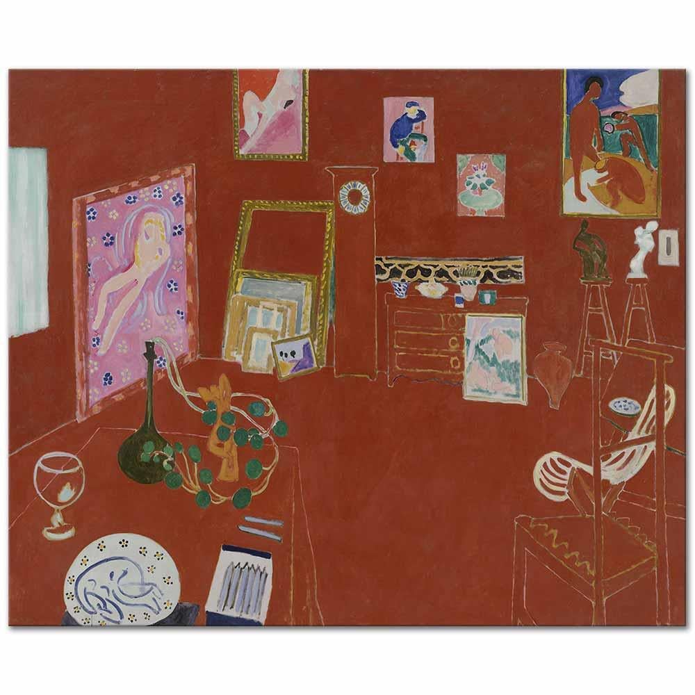 Henri Matisse Kırmızı Stüdyo Kanvas Tablo