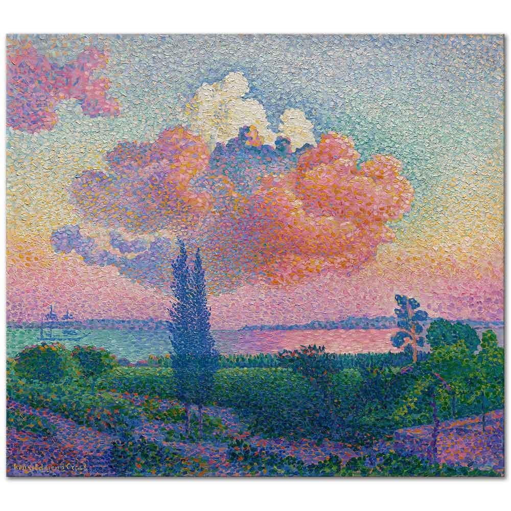 Henri Edmond Cross Pembe Bulut Kanvas Tablo