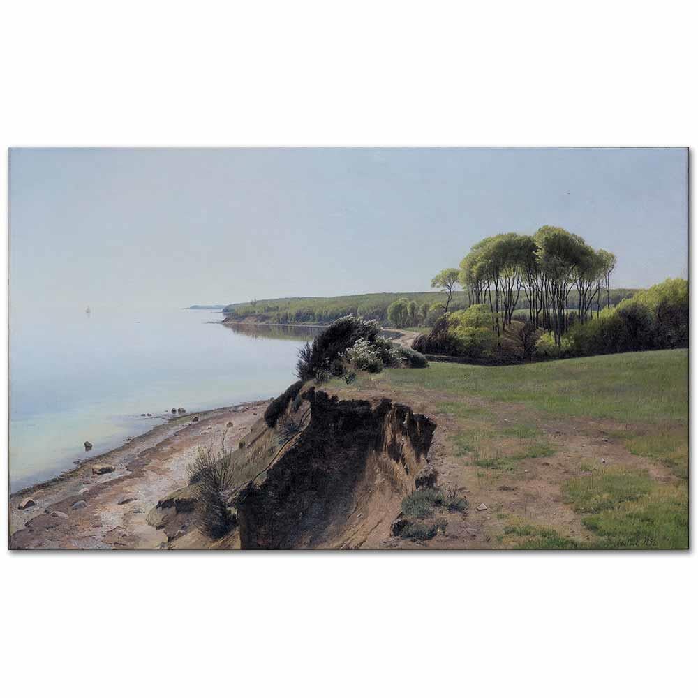 Janus La Cour Moesgard Sahilinde Ağaçlar Kanvas Tablo