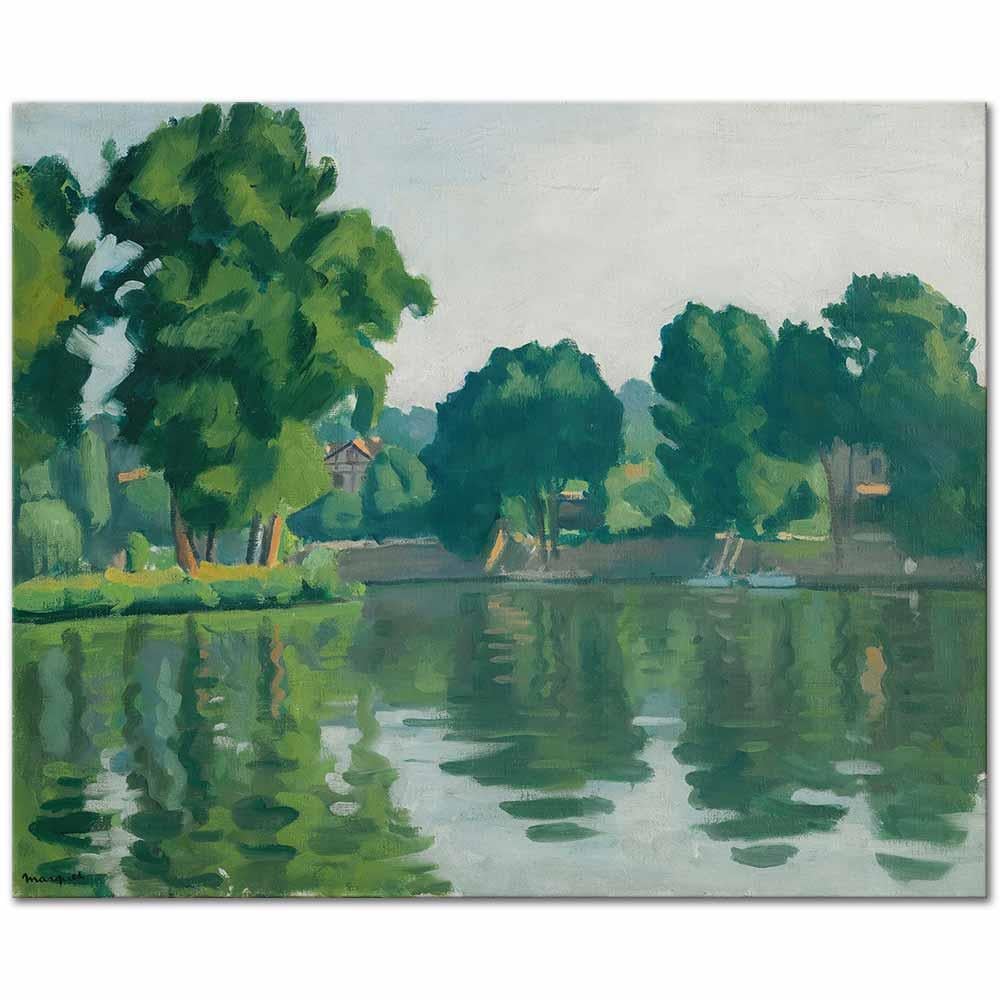 Albert Marquet Seine Kıyısı Poissy Kanvas Tablo