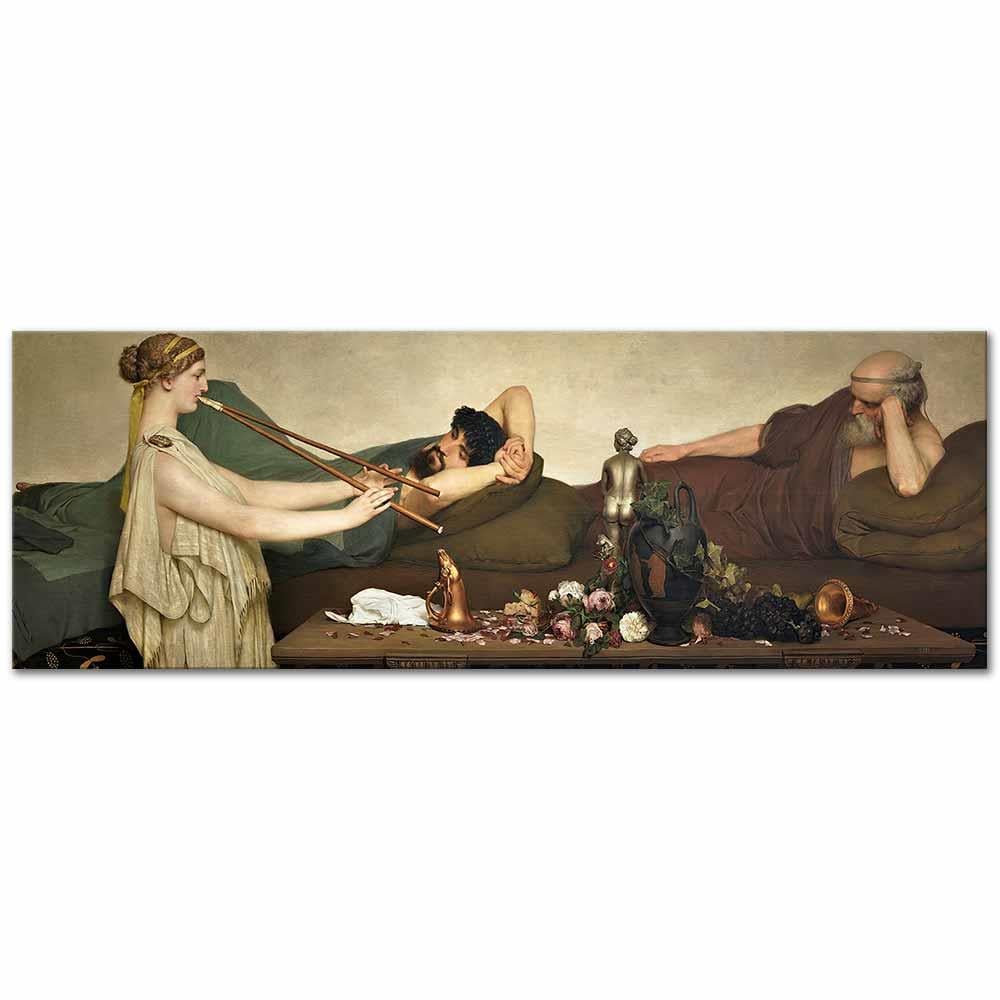 Sir Lawrence Alma-Tadema Siesta veya Pompei'de Yaşam Kanvas Tablo