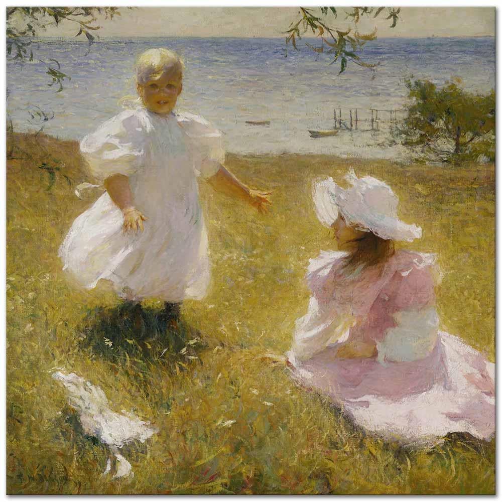 Frank Weston Benson Kız Kardeşler Kanvas Tablo