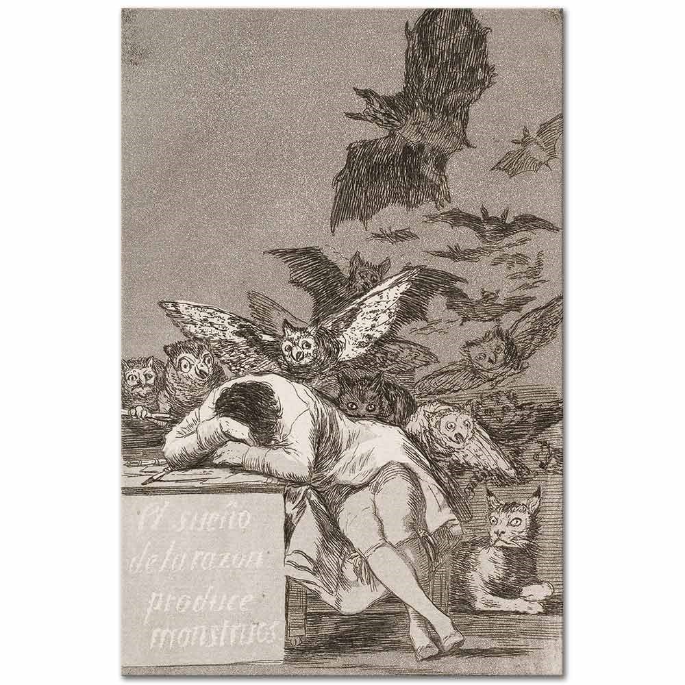 Francisco de Goya Aklın Uykusu Canavarlar Üretir Kanvas Tablo