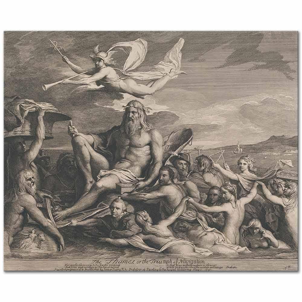 The Thames or the Triumph of Navigation by James Barry as Art Print