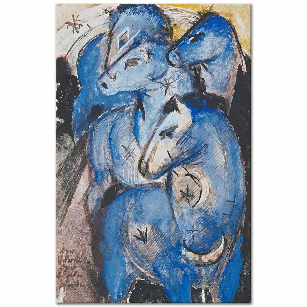 Franz Marc Mavi Atlar Kulesi Kanvas Tablo