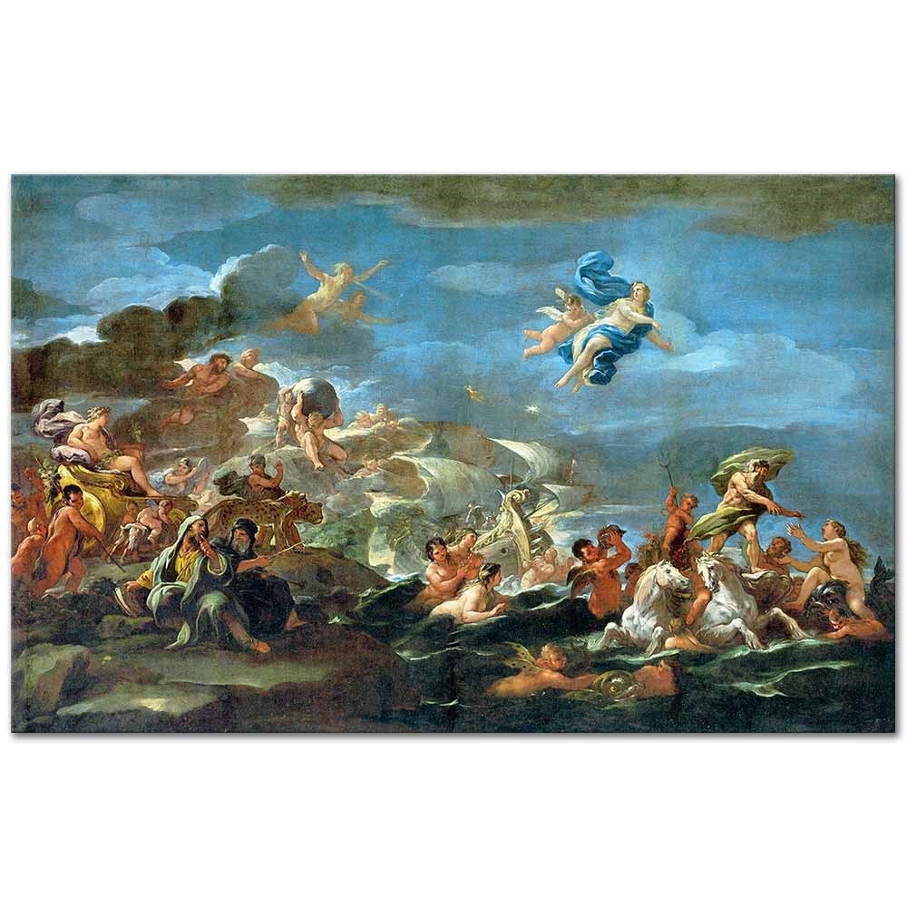 Luca Giordano Baküs'ün Zaferi Kanvas Tablo