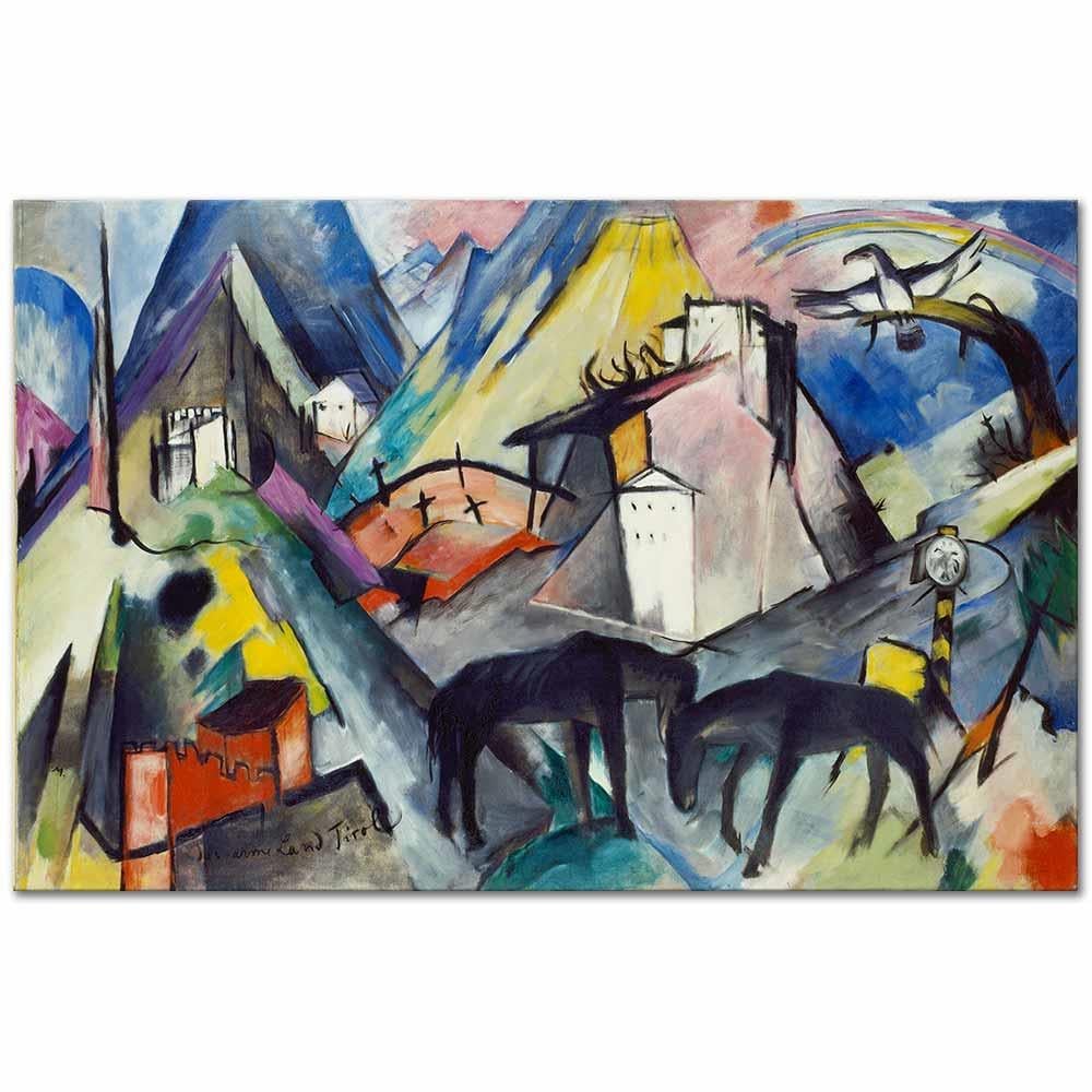 Franz Marc Talihsiz Ülke Tyrol Kanvas Tablo
