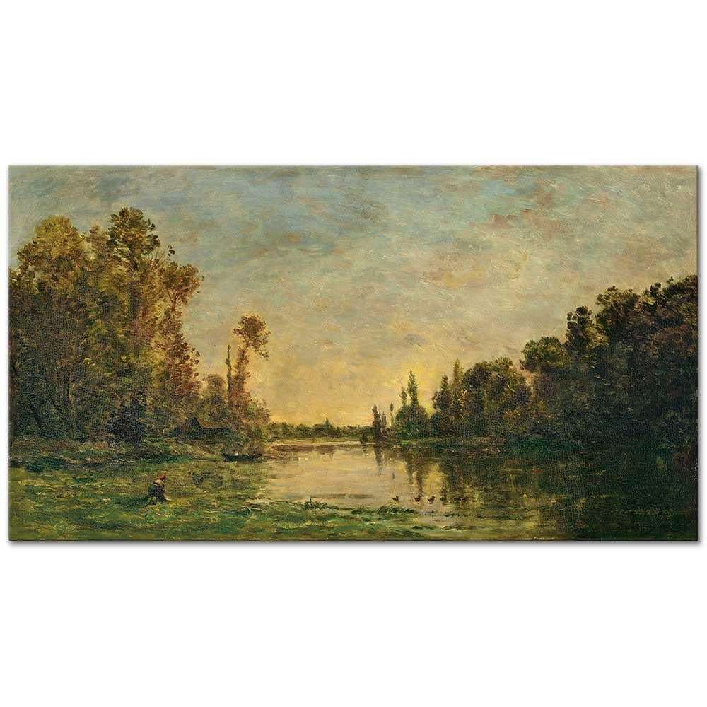 Charles Francois Daubigny Bezons'daki Bakir Adalar Kanvas Tablo