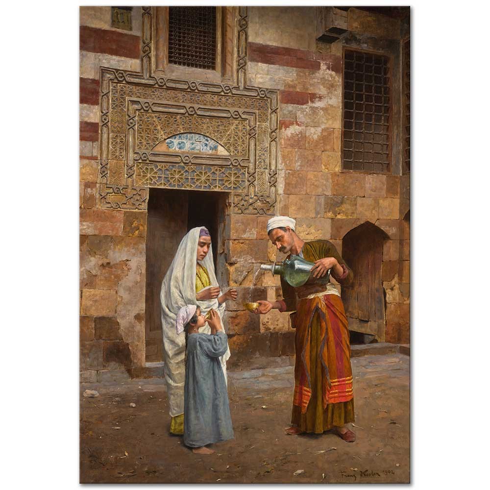 Franz Xaver Kosler Su Satıcısı Kahire Kanvas Tablo