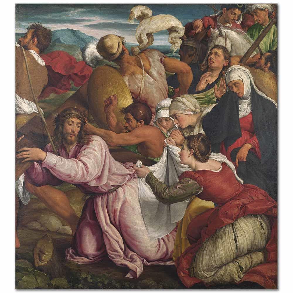 Jacopo Bassano Çarmıhını Taşıyan İsa Kanvas Tablo