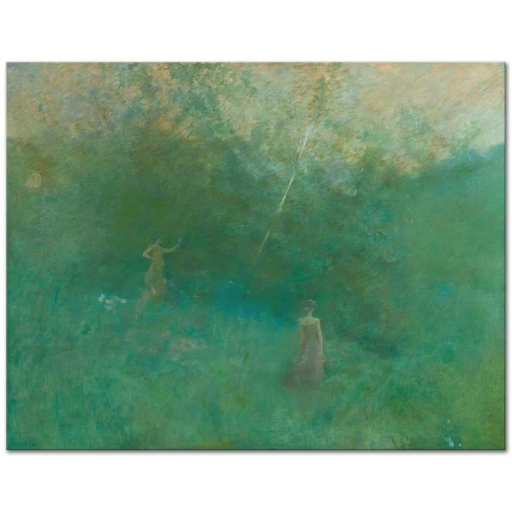 Thomas Wilmer Dewing Beyaz Huş Ağacı Kanvas Tablo