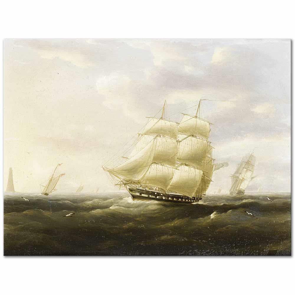 Thomas Buttersworth Ingiliz Gemisi Kanvas Tablo