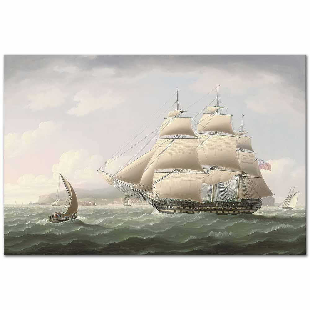Thomas Buttersworth Doğu Hindistan Şirketi Gemisi Dunira Kanvas Tablo