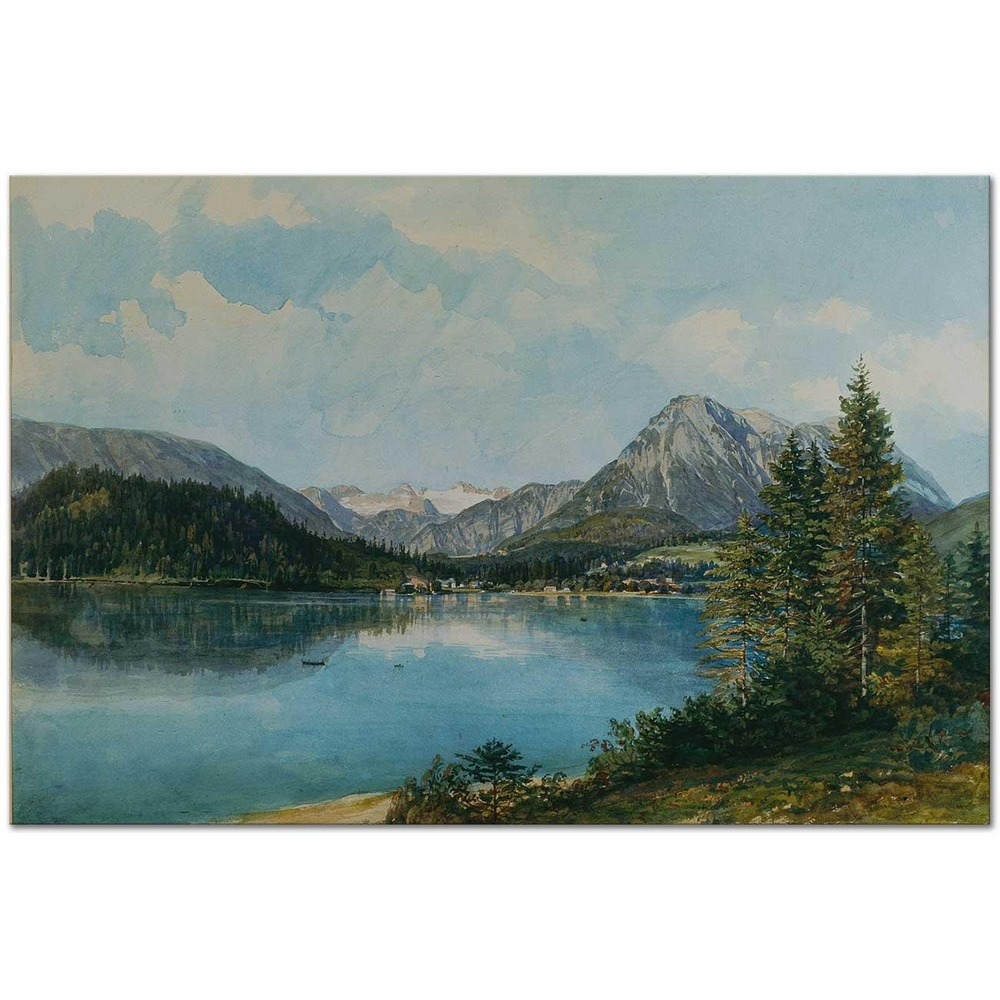 Thomas Ender Der Altausseersee mit dem Dachstein Art Print