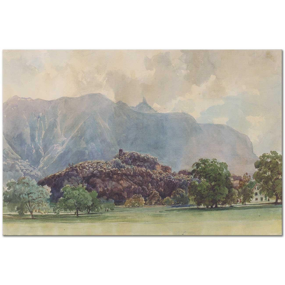 Thomas Ender Kale ve Manzara Kanvas Tablo