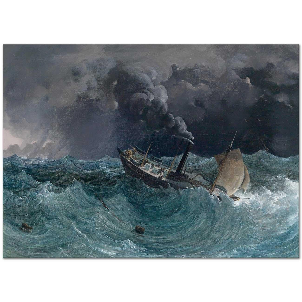 Thomas Ender Buharlı Gemi Kanvas Tablo