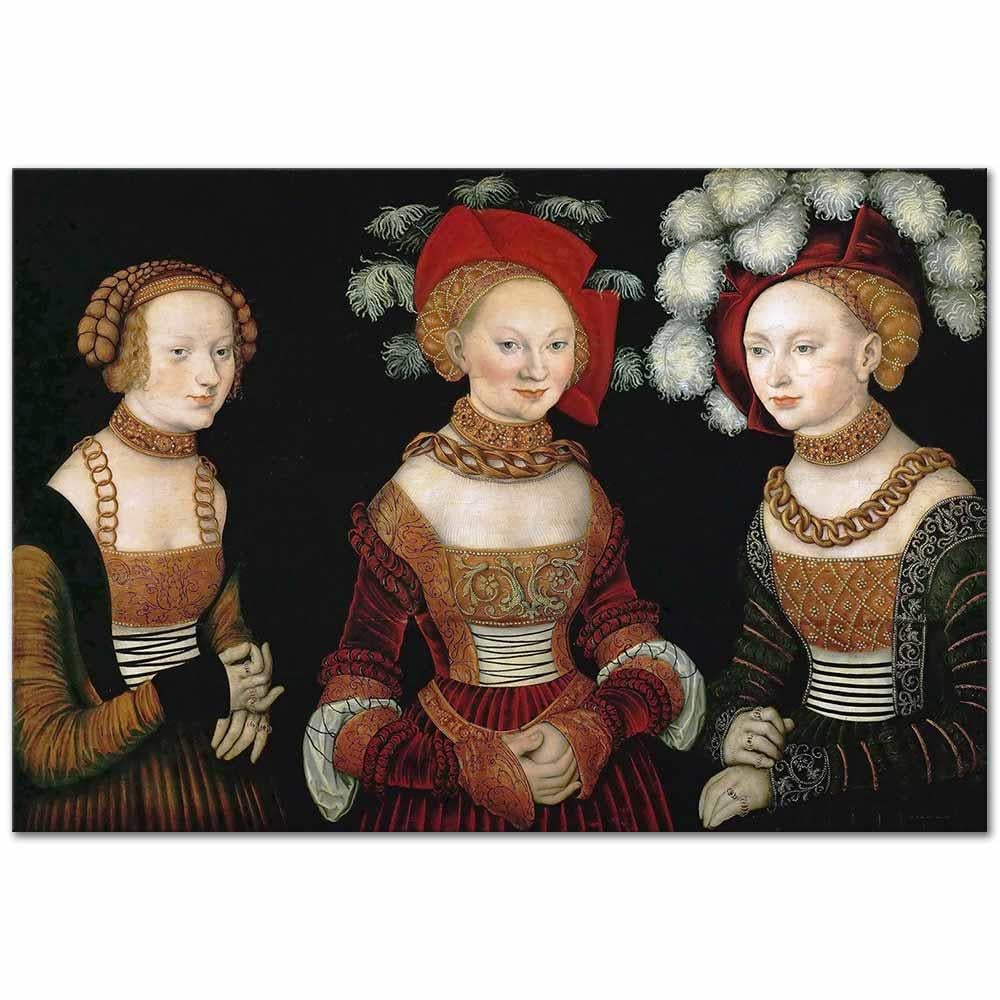 Lucas Cranach Sakson Prensesleri Kanvas Tablo