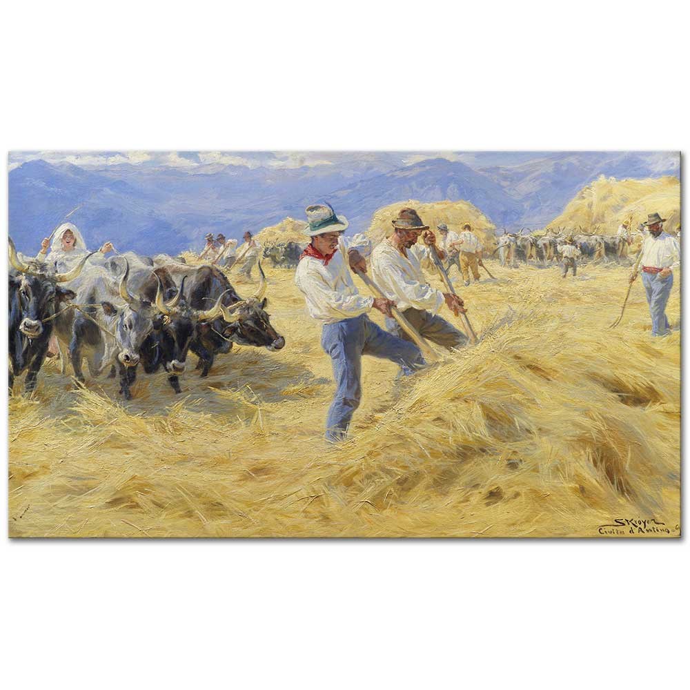 Peder Severin Krøyer Abruzzi'de Harman Yeri Kanvas Tablo