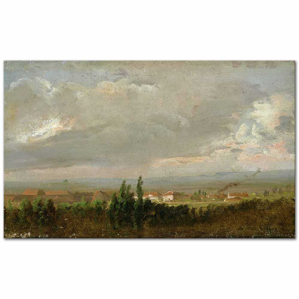 Johan Christian Dahl Dresden'de Fırtına Kanvas Tablo