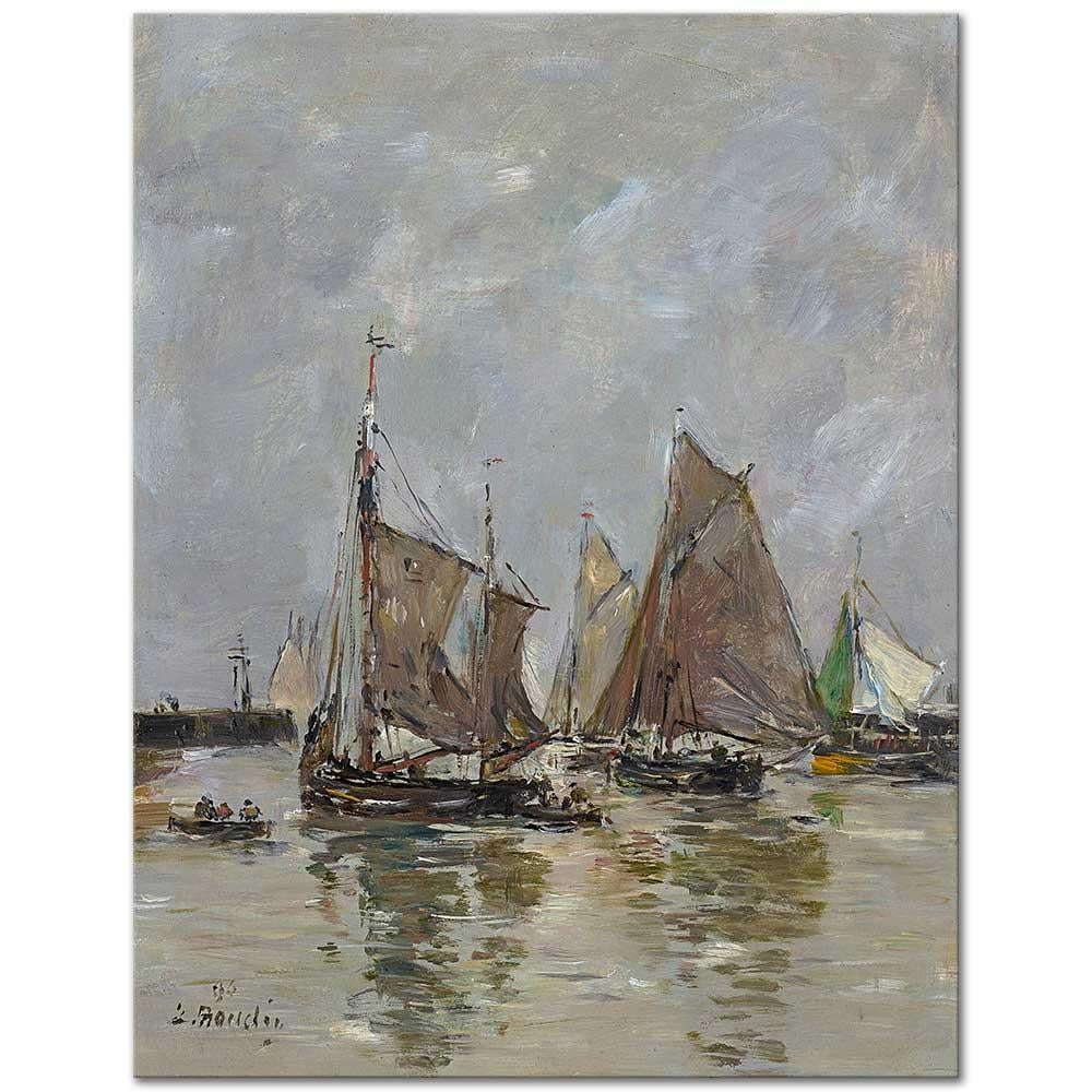 Eugene Boudin Trouville, Tekneler Kanvas Tablo