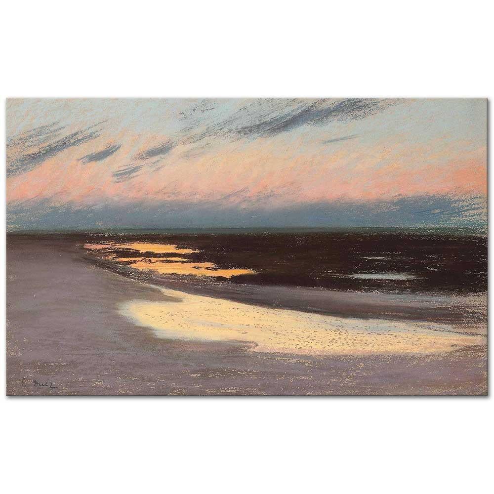 Ernest Ange Duez Sahilde Gün Işıkları Kanvas Tablo