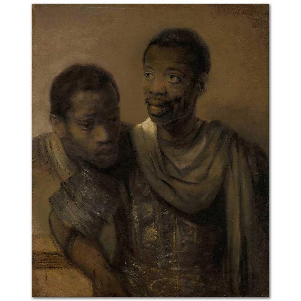 Rembrandt van Rijn İki Afrikalı Adam Kanvas Tablo