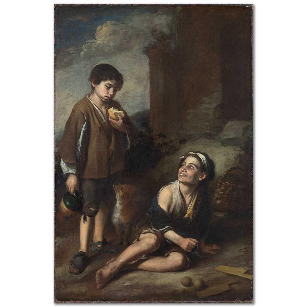 Bartolome Esteban Murillo İki Köy Çocuğu Kanvas Tablo
