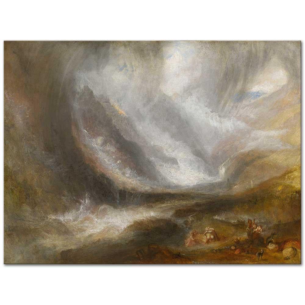 Joseph Mallord William Turner Aosta Vadisinde Kar Fırtınası ve Çığ Kanvas Tablo