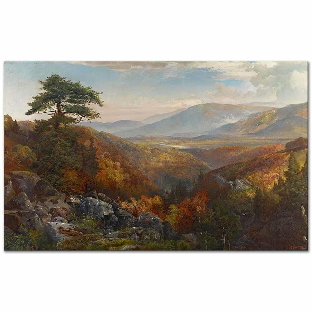 Thomas Moran Catawissa Vadisinde Sonbahar Kanvas Tablo