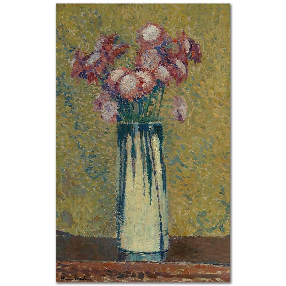 Henri Martin Vazoda Çiçekler Kanvas Tablo