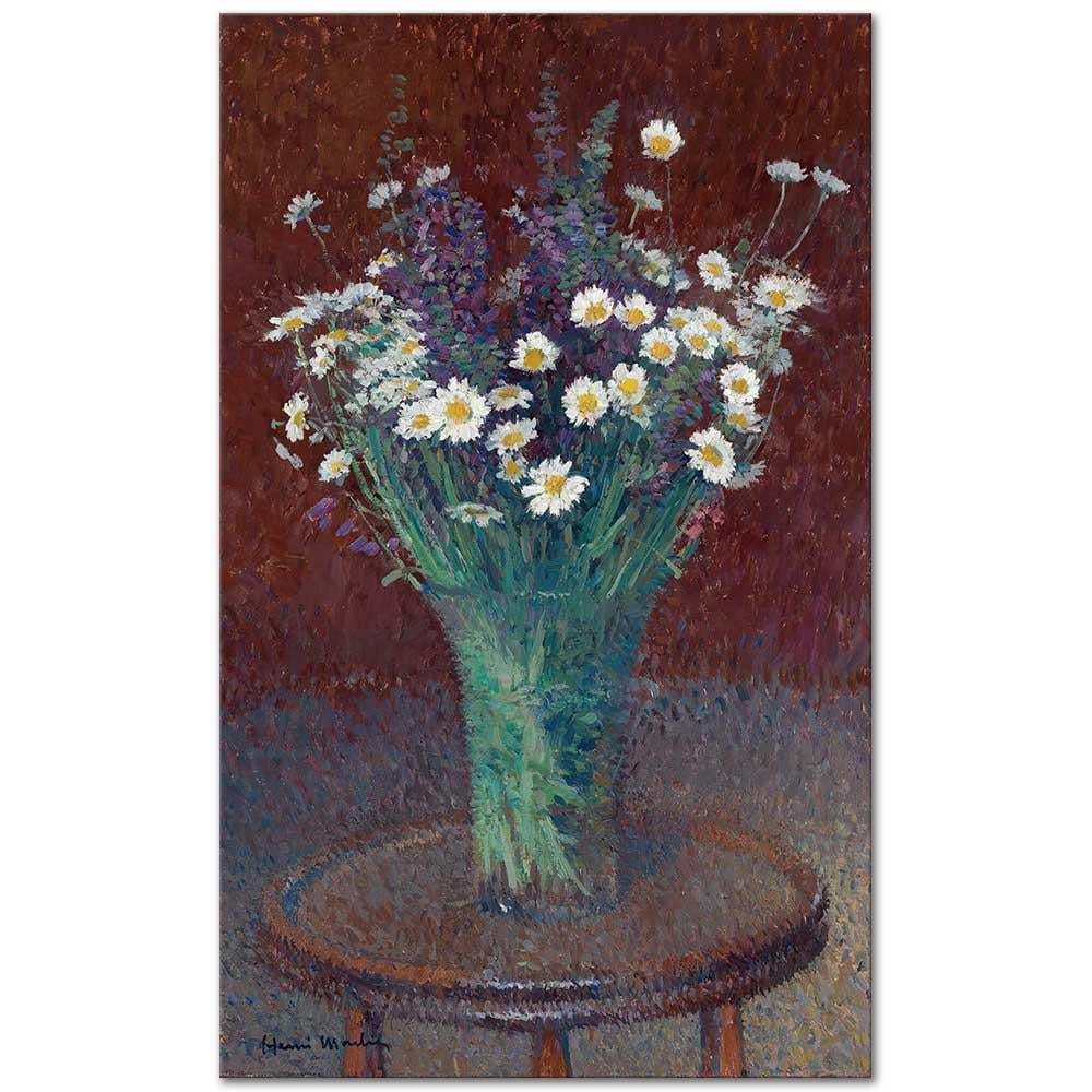 Henri Martin Vazoda Papatyalar Kanvas Tablo