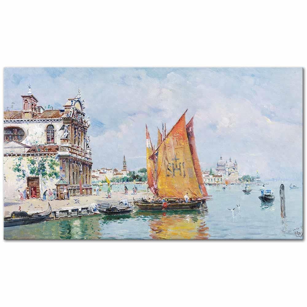 Antonio Reyna Manescau Venedik Kanvas Tablo