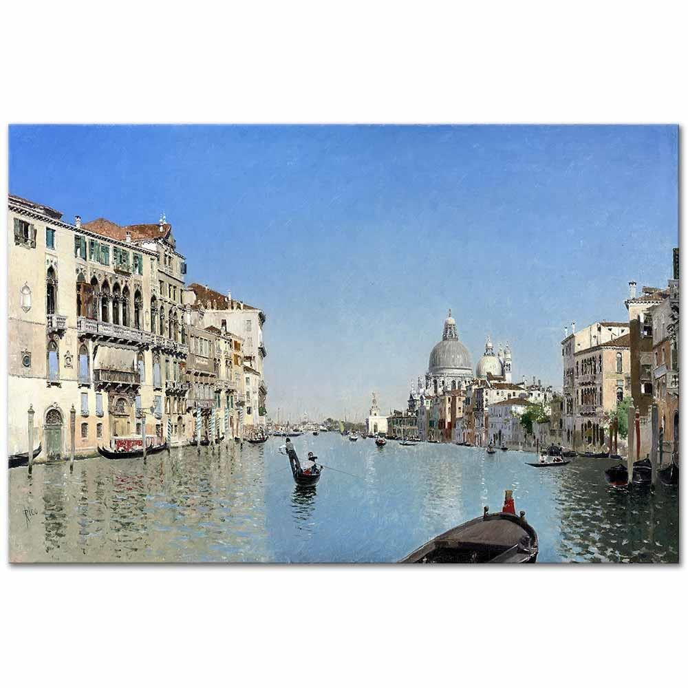 Martin Rico y Ortega Venedik Manzarası Kanvas Tablo
