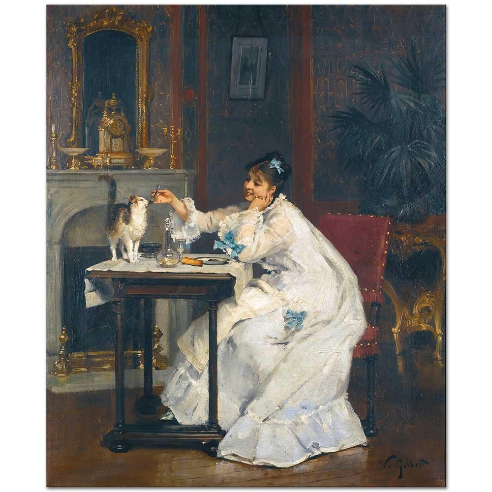 Victor Gabriel Gilbert İki Kişilik Öğün Kanvas Tablo