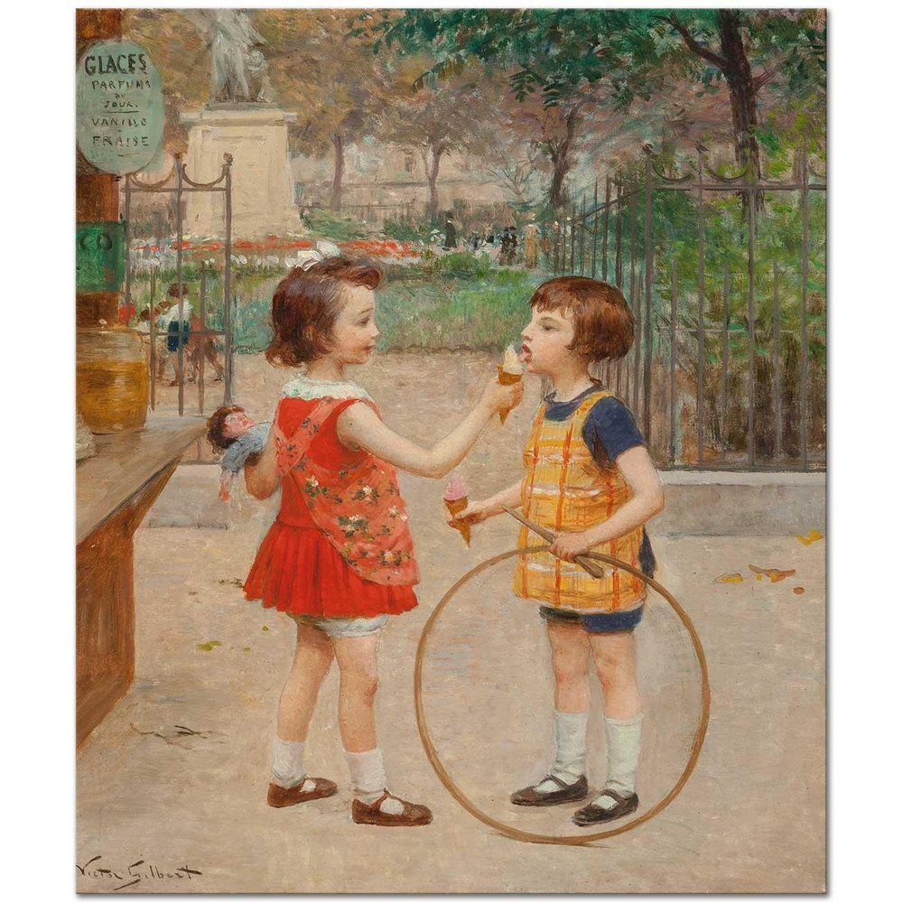 Victor Gabriel Gilbert Günün Dondurması Kanvas Tablo