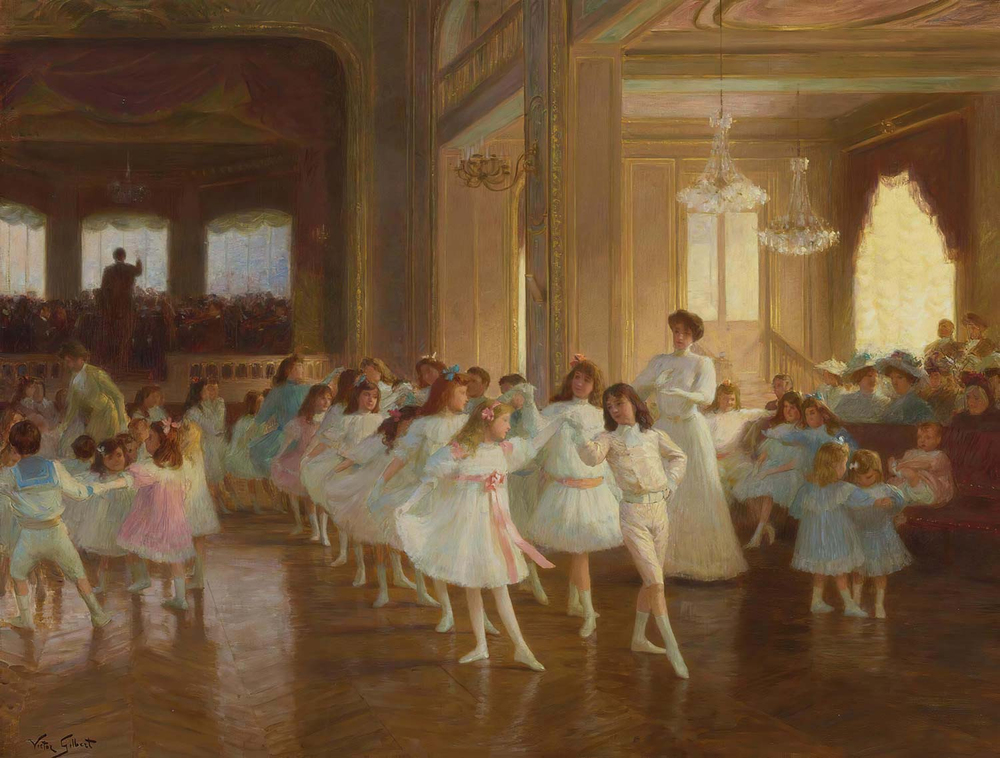 Victor Gabriel Gilbert The Children's Dance Recital Art Print