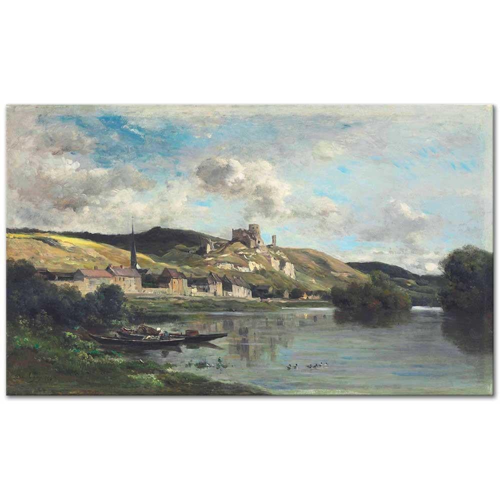 Charles Francois Daubigny Gaillard Şatosu Kanvas Tablo