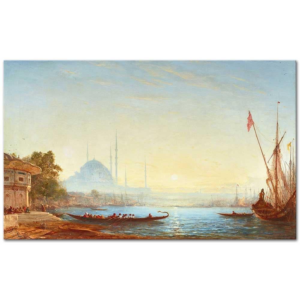 Felix Ziem Boğaz ve İstanbul'a Bakış Kanvas Tablo